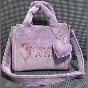 NWOT Juicy Couture Dusty Violet Big Spender Mini Tote Crossbody Purse